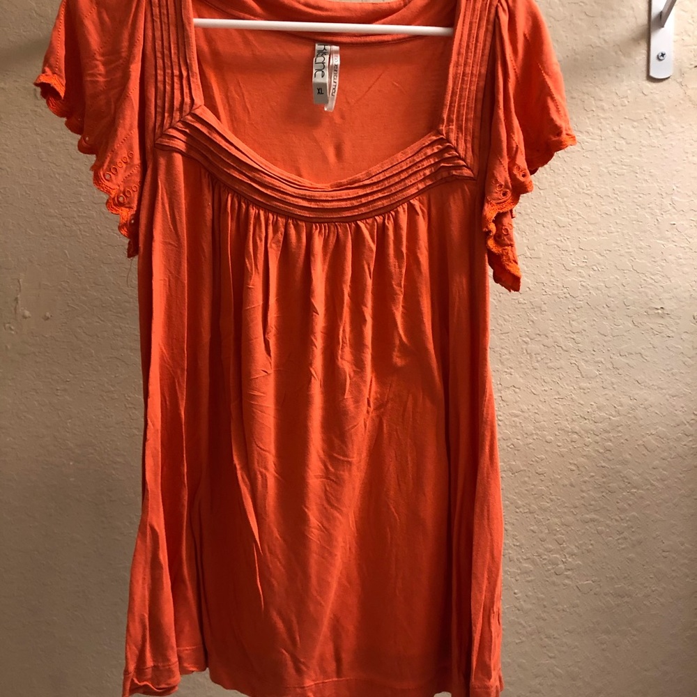 Orange blouse